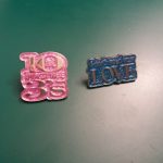 Six the Musical lapel pins