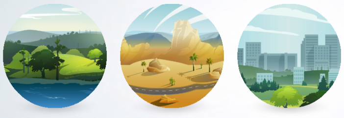 the Sims 4 base game worlds